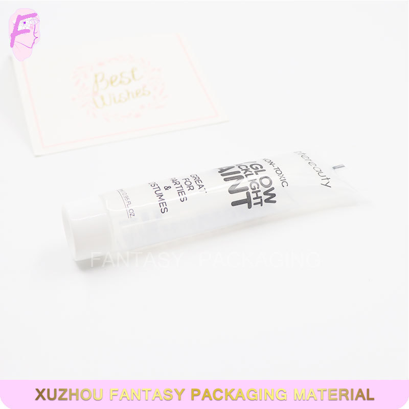 20ML 25ML 30ML body lotion container clear transparent tube squeeze soft PE plastic material and cosmetic usage tube with cap