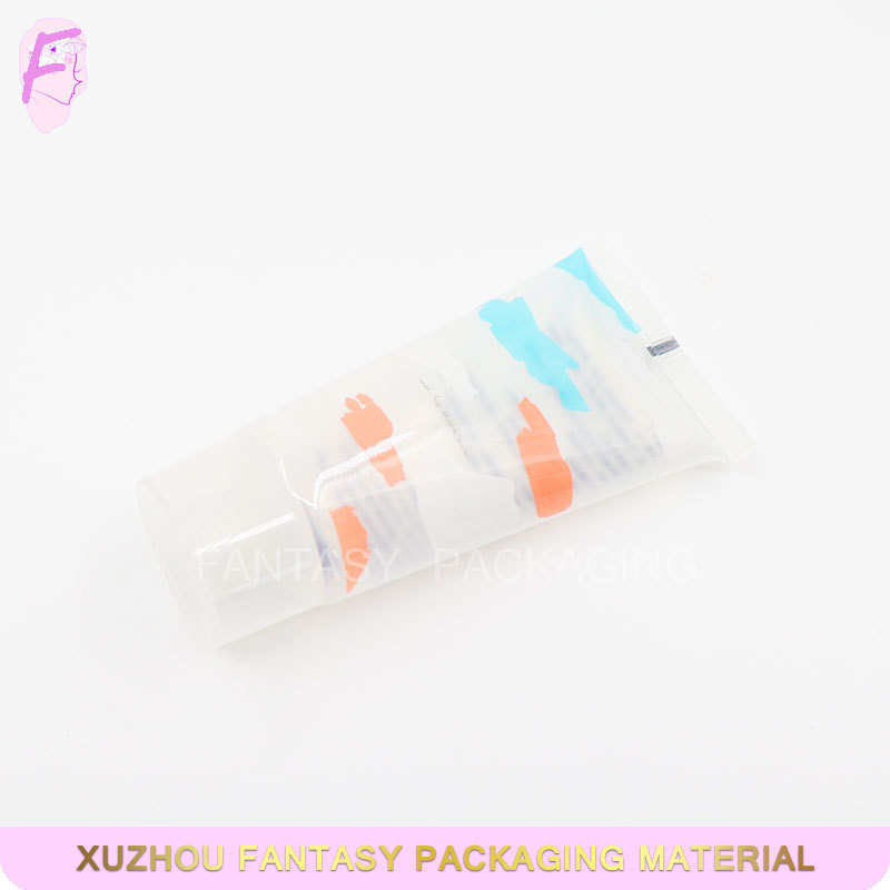 20ML 25ML 30ML body lotion container clear transparent tube squeeze soft PE plastic material and cosmetic usage tube with cap