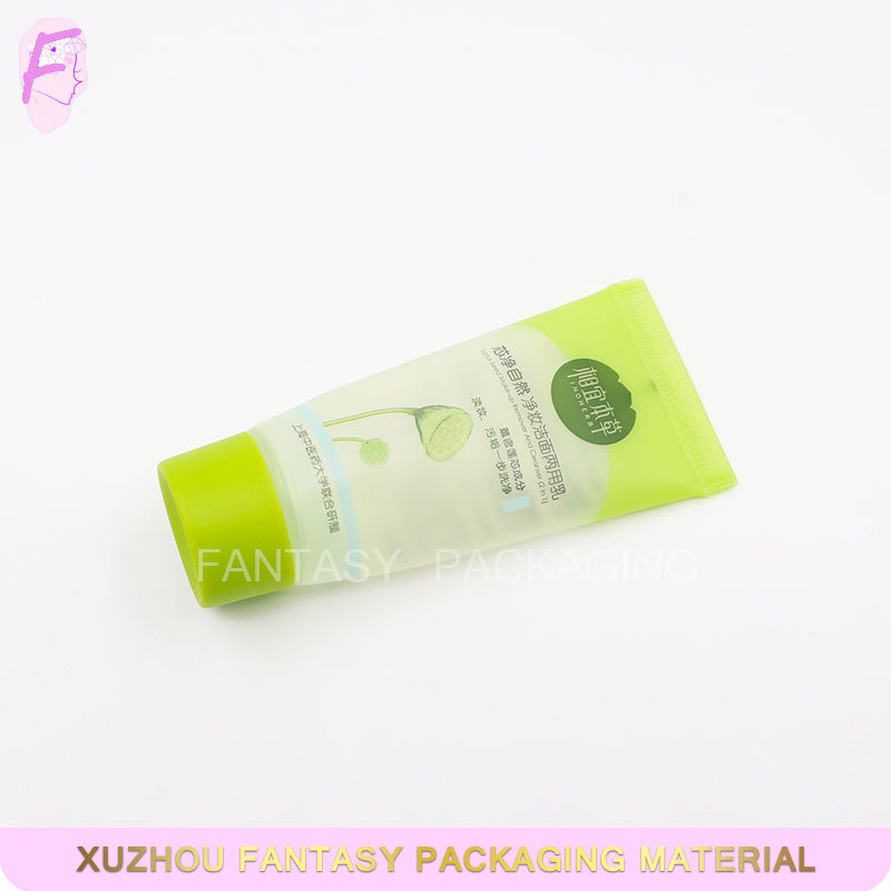 20ML 25ML 30ML body lotion container clear transparent tube squeeze soft PE plastic material and cosmetic usage tube with cap