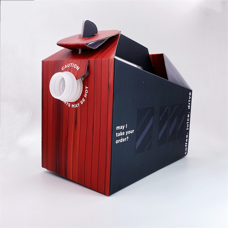 China supplier manufacture eco-friendly cheap disposable paper coffee box dispenser 3L coffee to go Beverage box