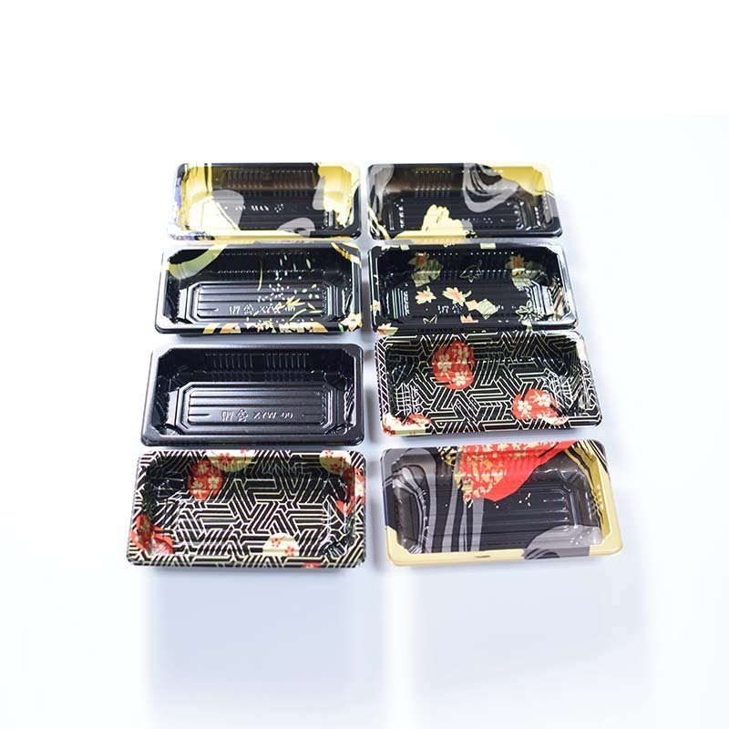 NO.0 Wholesale sushi container Plastic disposable take out sushi container with cover