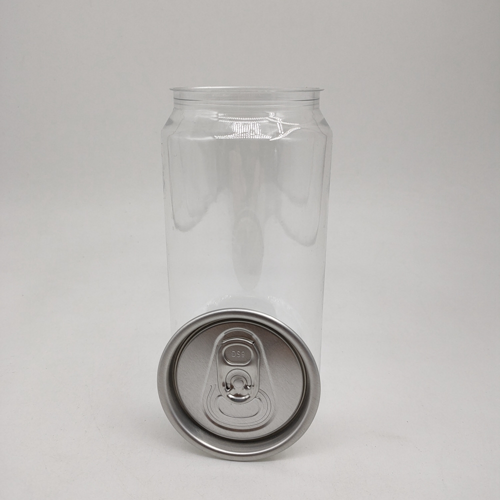 Honest Suppliers 330Ml Pet Clear Juice Can With Easy Open End Plastic Beverage Can