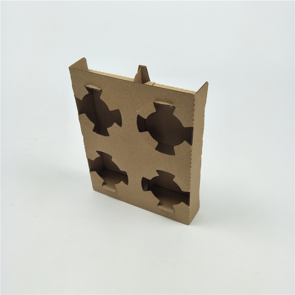 custom printed recycle kraft paper cup holder