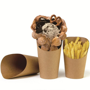 Egg Waffle Bagbubble Packaging Box Crepe Paper Cone Take Away Holder