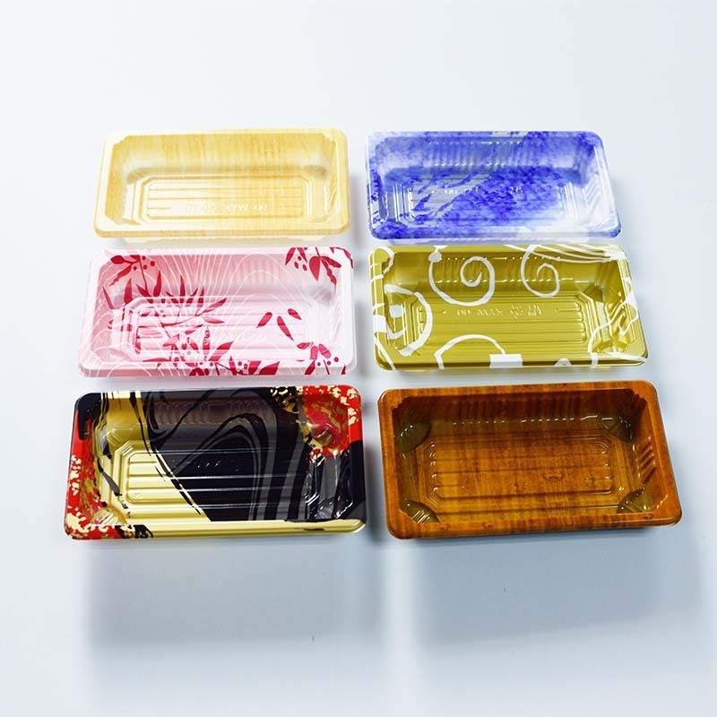 NO.0 Wholesale sushi container Plastic disposable take out sushi container with cover