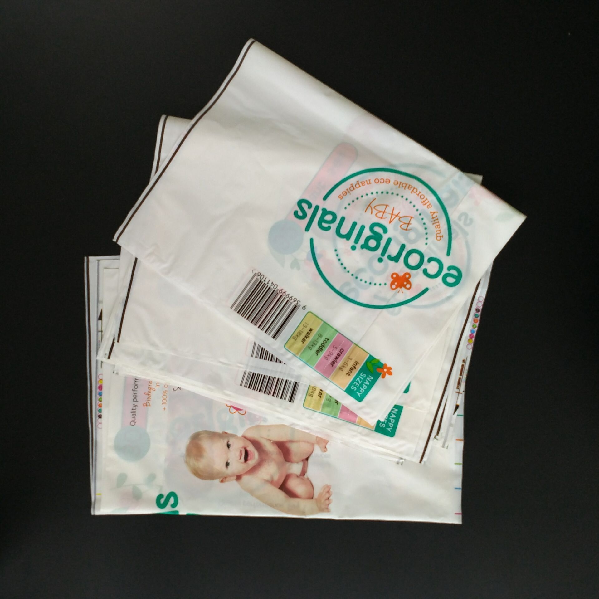 Baby Diaper Packaging Printed PE Plastic Bag