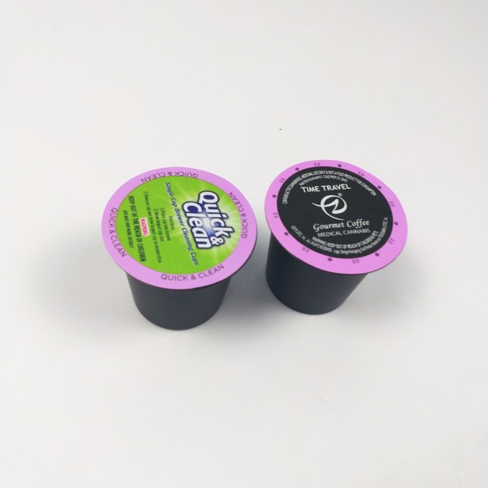 Plastic K cup with filter and foil lids for keurig 2.0