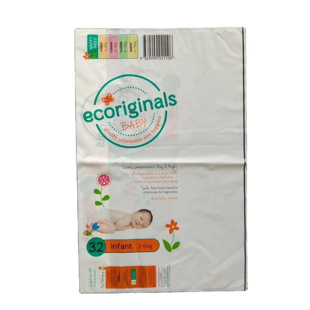 Baby Diaper Packaging Printed PE Plastic Bag