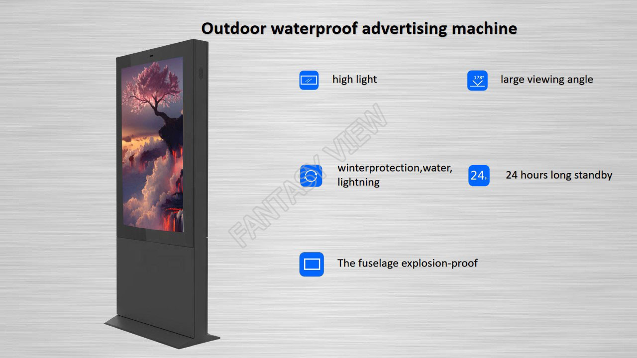 Outdoor Digital Signage Weatherproof Lcd Display Free Standing Electric Vehicle Kiosk 65 Inch Outdoor Ev Charging Pile