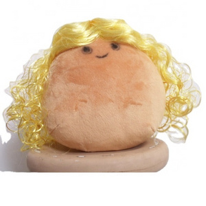 Funny Toy Doll Wigs Wholesale 10inch Highlight Yellow Curly Wig For Doll Costume