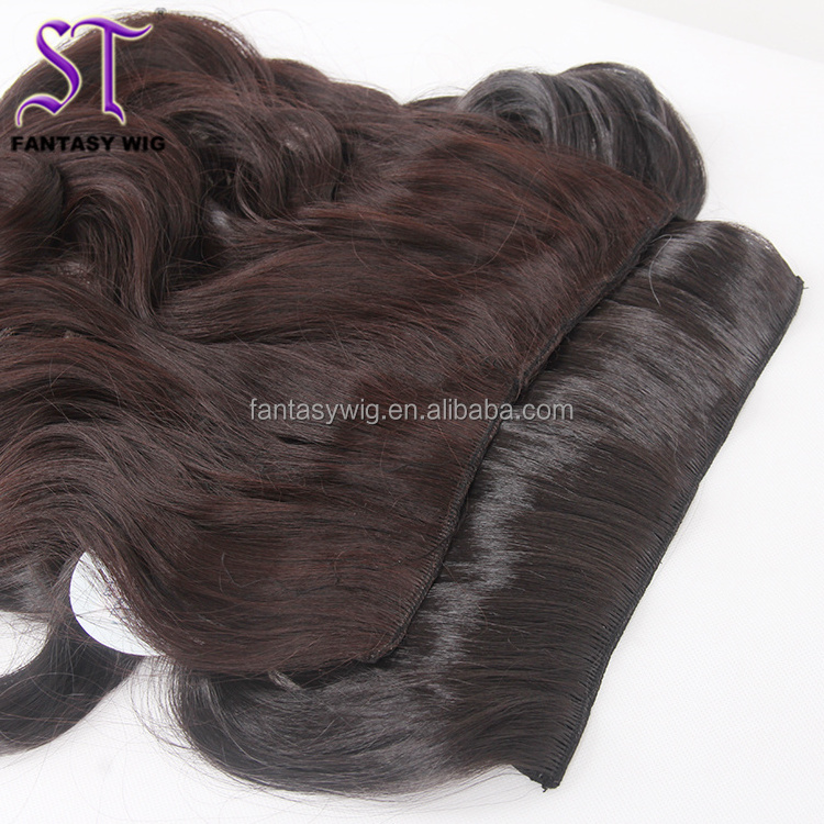 St Factory Low Price Wholesale China Black Kinky Twist Synthetic Hair One Piece 5 Clip In Hair Extensions