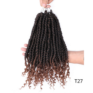 Wholesale ombre 12 inch afro kinky braids crochet extension hair braiding spring twist hair