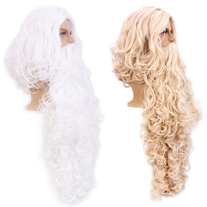 New Design 32 Inches Professional Yak Hair Father Christmas Beard - Wig And Peard Santa