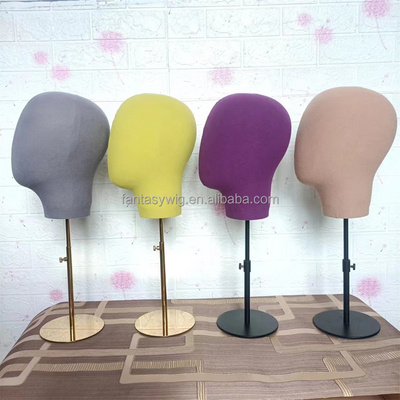 Hot Sale Wig Stand Tripod With ManneWig Store Mannequin Wig Display Velvet Mannequin Head For Wig Hat Display With Stand And Pin