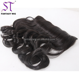 St Factory Low Price Wholesale China Black Kinky Twist Synthetic Hair One Piece 5 Clip In Hair Extensions