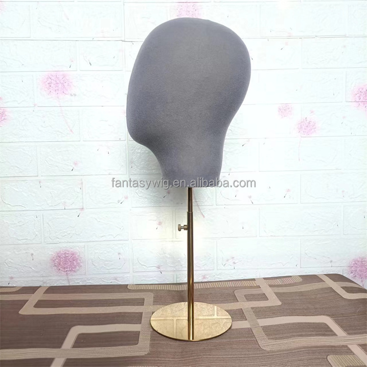 Hot Sale Wig Stand Tripod With ManneWig Store Mannequin Wig Display Velvet Mannequin Head For Wig Hat Display With Stand And Pin