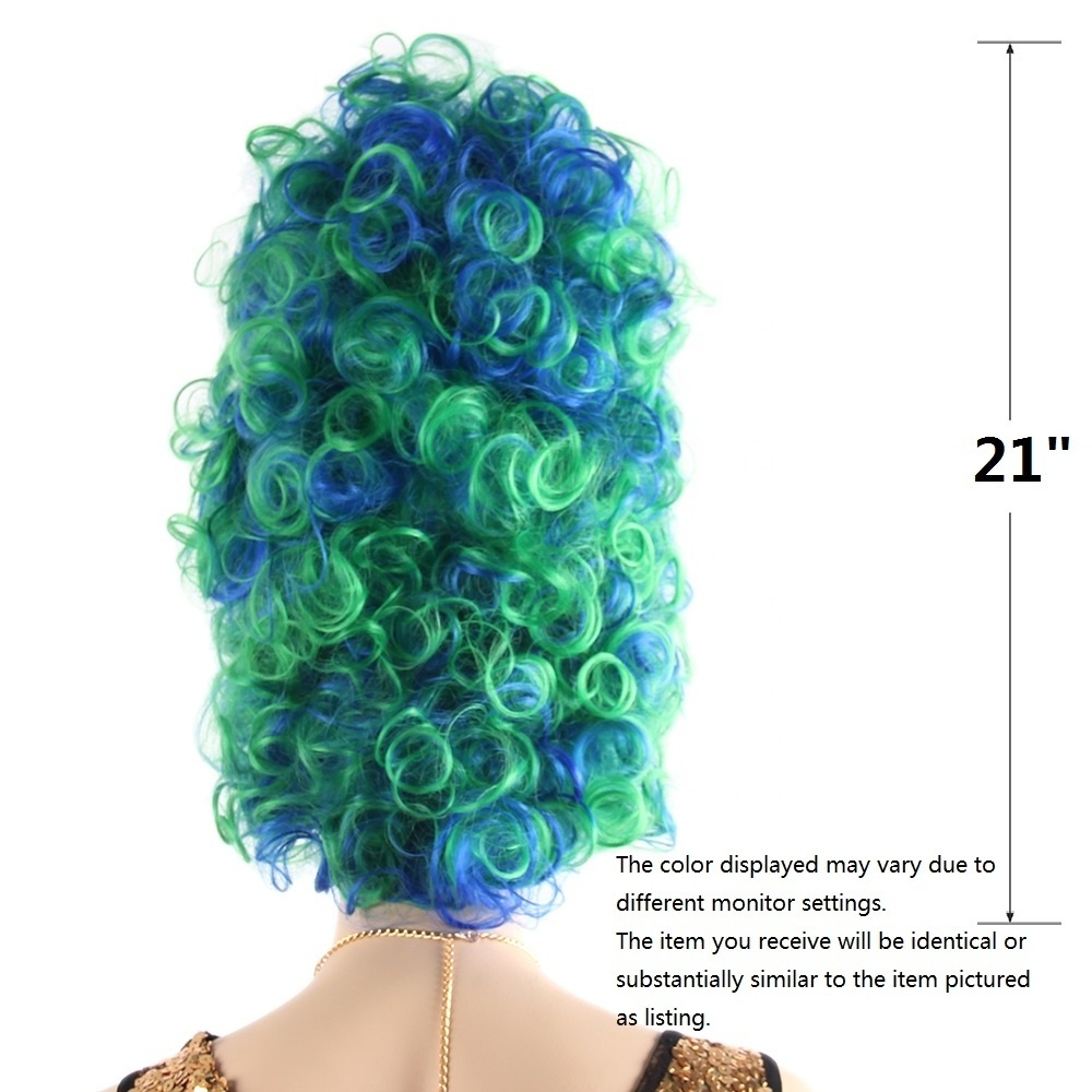 Costume Cosplay Party Wig Wholesale High Quality Curly Green Beehive Green Curly Wig For Party