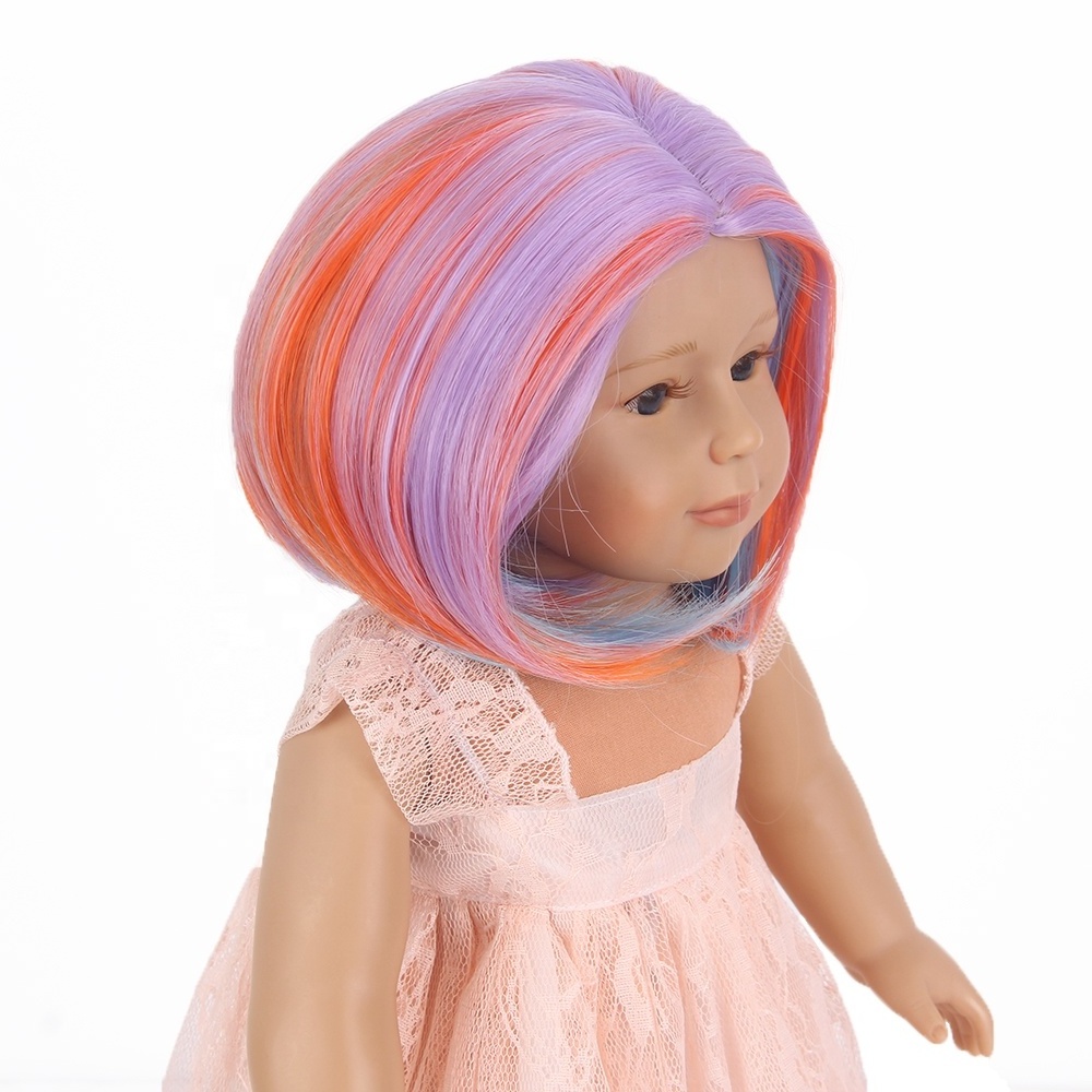 Baby Short Bob Doll wig Japanese Heat Resistant Synthetic Fiber Wigs For 18