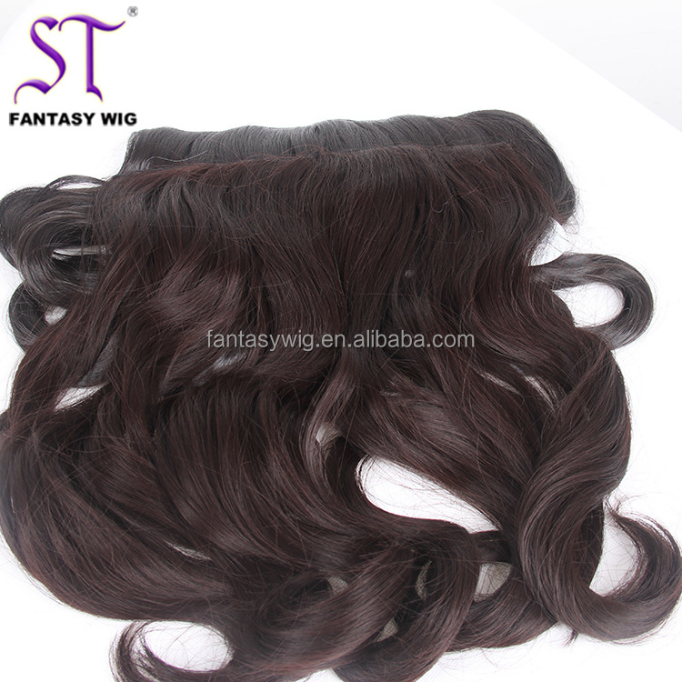 St Factory Low Price Wholesale China Black Kinky Twist Synthetic Hair One Piece 5 Clip In Hair Extensions