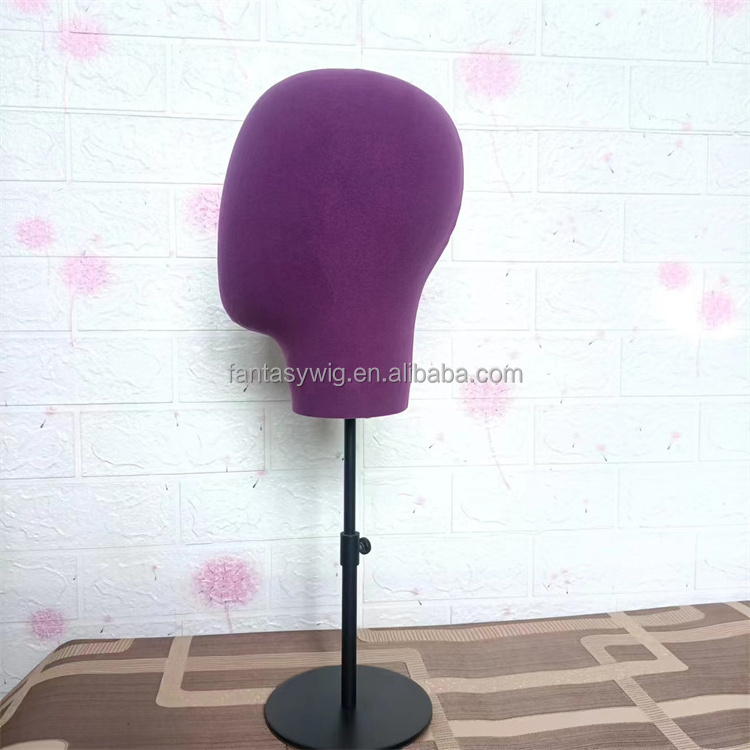 Hot Sale Wig Stand Tripod With ManneWig Store Mannequin Wig Display Velvet Mannequin Head For Wig Hat Display With Stand And Pin