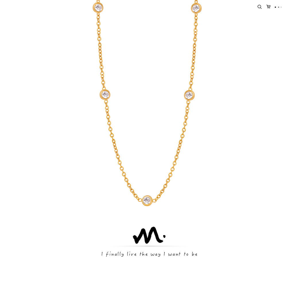 Wholesale low price and high quality stainless steel jewelry 18K gold Pendant Necklace  Filled 316L Stainless Steel Necklace