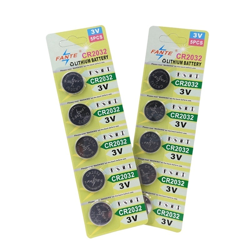 Hot Selling 5pcc/Blistar Card CR 2032 Primary Lithium LimnO2 3v 3.0 Volt Coin Button Cell Battery Cr2032 For Car Key