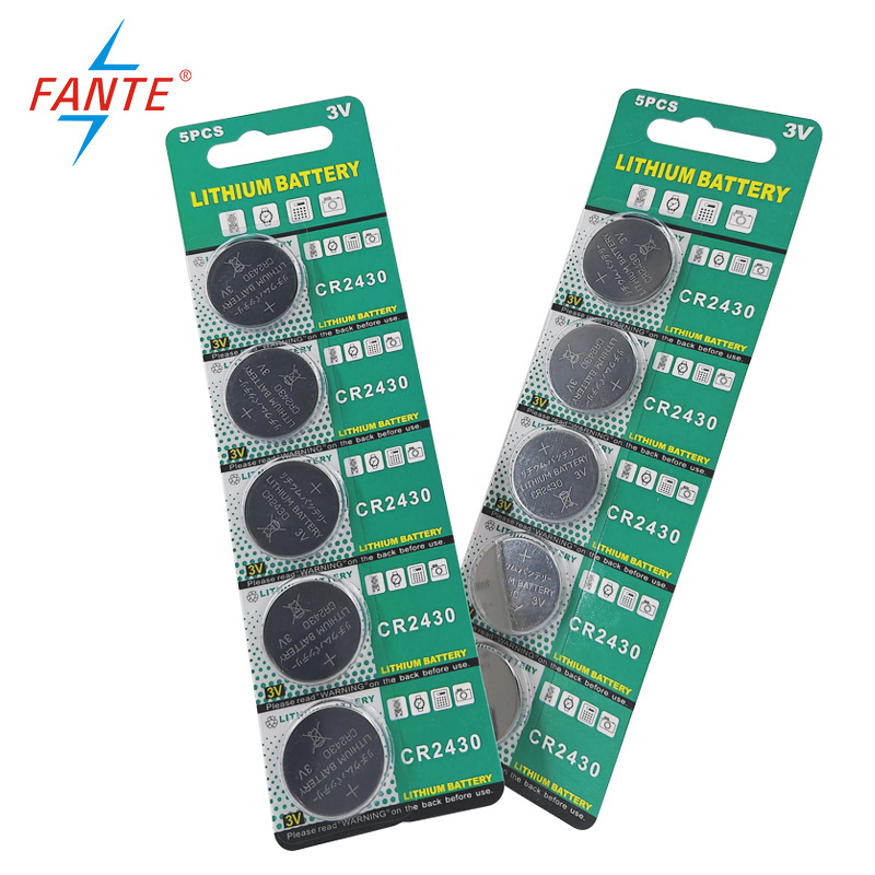 CR2430 3V Lithium Coin Cell Battery 3 Volt LiMnO2 Button Cell for Remote Control Toys Consumer Electronics Power Tools