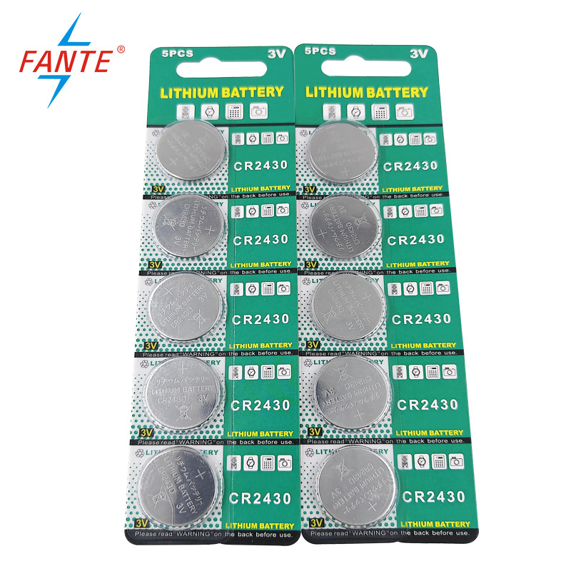 CR2430 3V Lithium Coin Cell Battery 3 Volt LiMnO2 Button Cell for Remote Control Toys Consumer Electronics Power Tools