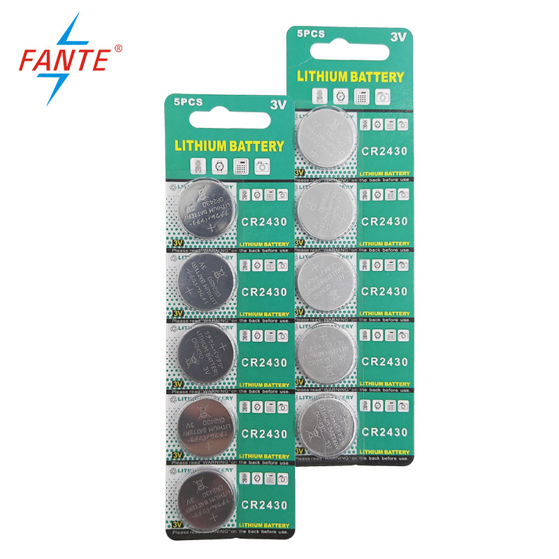 CR2430 3V Lithium Coin Cell Battery 3 Volt LiMnO2 Button Cell for Remote Control Toys Consumer Electronics Power Tools