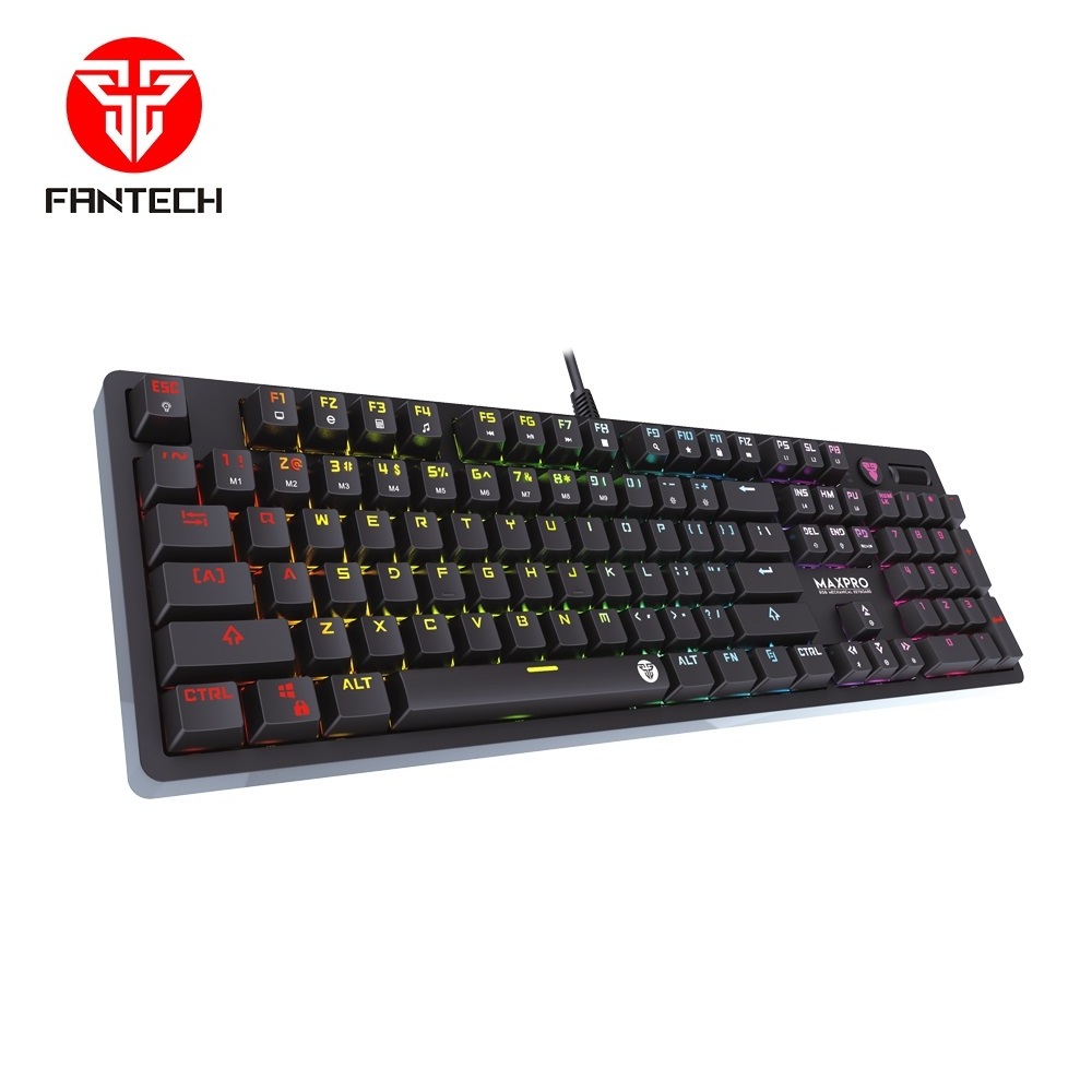 Fantech MK851 Wholesale 104 Keys Non Floating Full Anti ghosting standard doublr shot Keycaps Mechanical RGB Keyboard