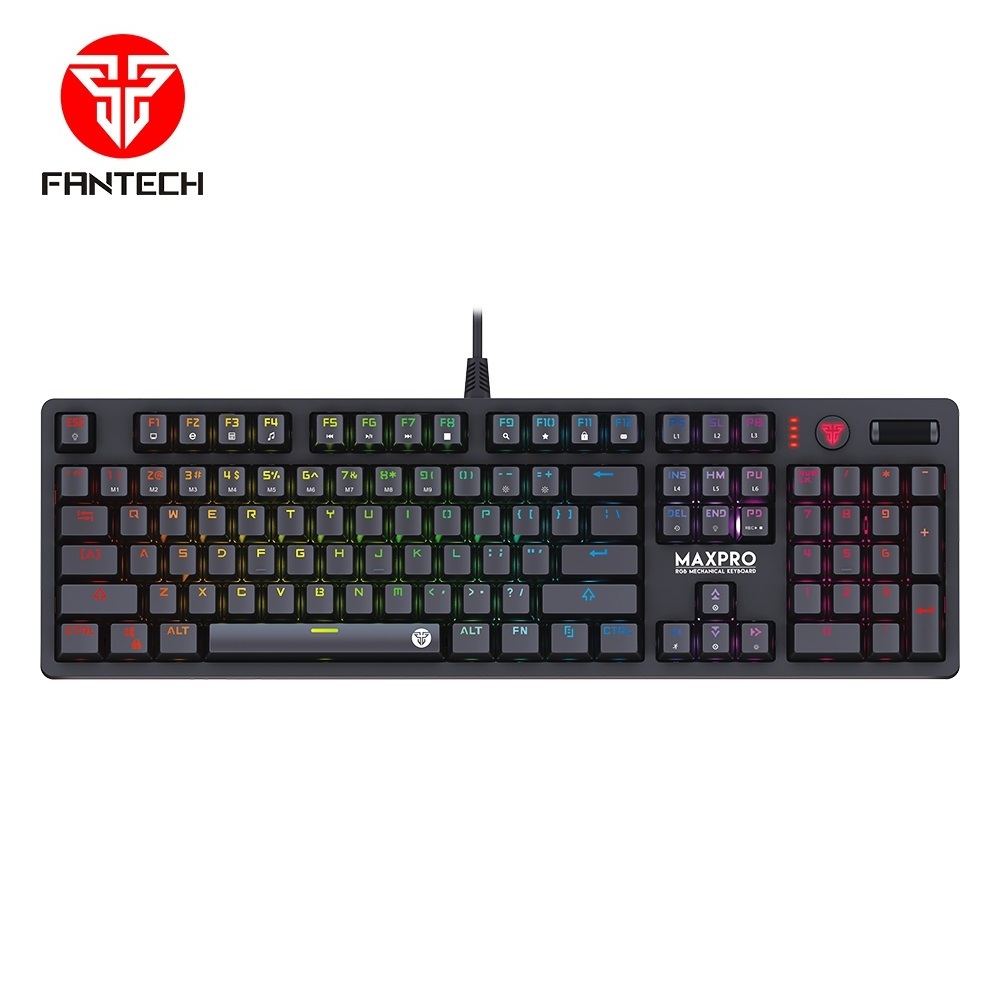 Fantech MK851 Wholesale 104 Keys Non Floating Full Anti ghosting standard doublr shot Keycaps Mechanical RGB Keyboard