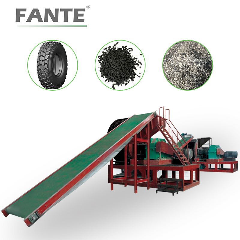 Automatic Waste Tire Granulator Machines Recycling Production Line Tire Powder Recycling