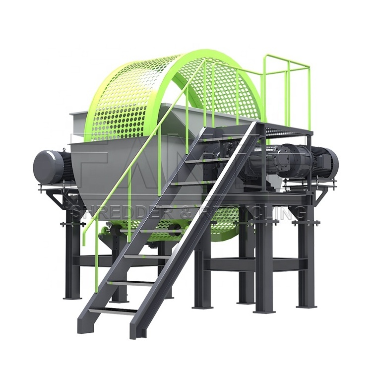 FANTE Industrial 5t/h Rubber Tires Shredder Waste Old Truck Tire Crushing Machine Tyre Shredder For Sale