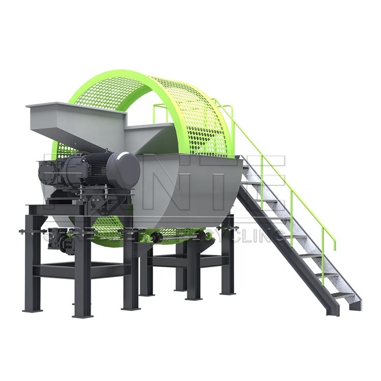 Waste rubber tires recycling equipment automatic tire shredder machine scrap truck tire shredder machine for sale