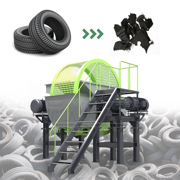 FANTE Industrial Waste Tyre Recycling Machine Portable Whole Waste Truck Tire Shredder Machine For Sale