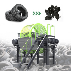 Waste Tyre Cutting Recycling Shredder Machine Tire Double Shaft Shredder Machine