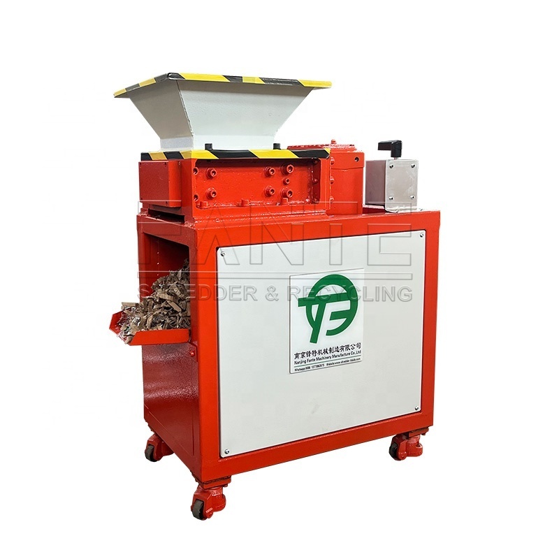 Plastic Recycling Mini Double Shaft Garbage Scrap Shredder 300 Model Metal Small Plastic Shredder