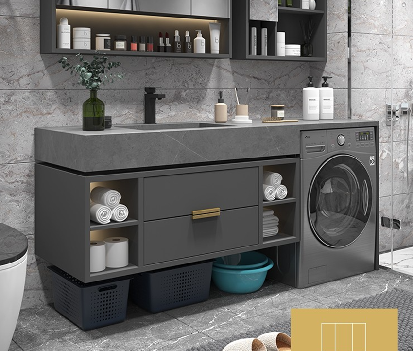 New Arrival Wood Bathroom Toilet Cabinet Laundry sink  Washing Machine Cabinet Save Space Furniture