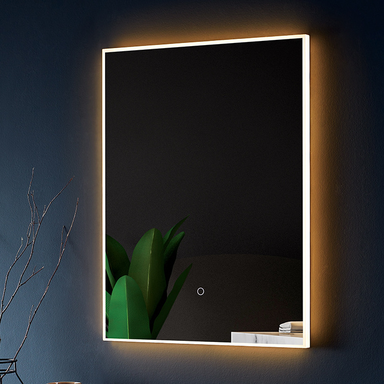 Frameless Touch Sensor Bluetooth Decorative Wall Mounted Smart Bathroom Mirror With Led Light