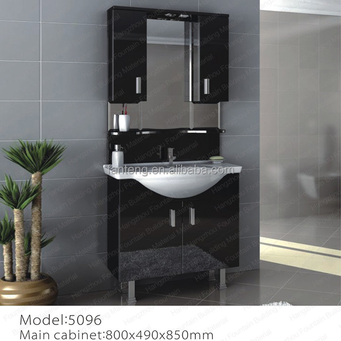 New arrival modern wood bathroom cabinet pvc wall cabinet with mirror