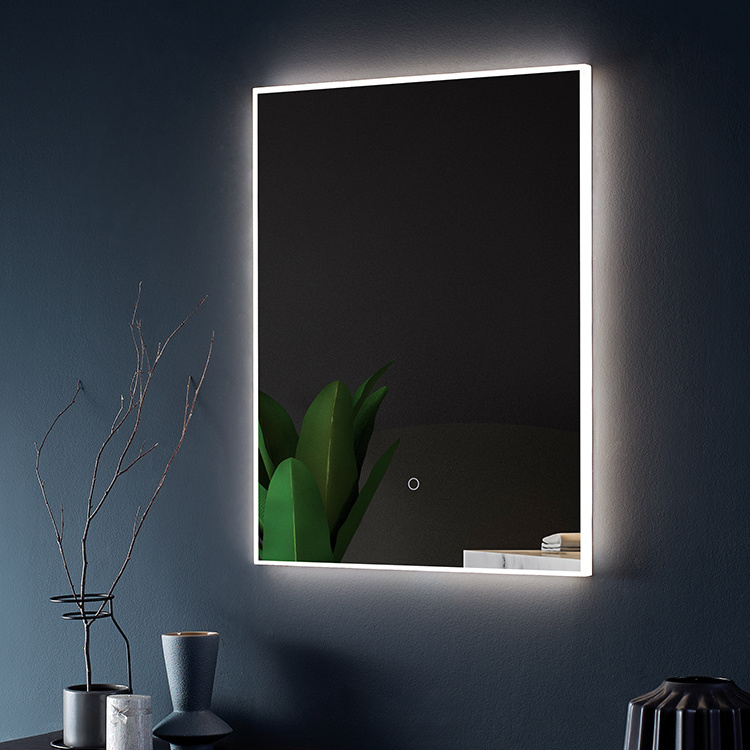 Frameless Touch Sensor Bluetooth Decorative Wall Mounted Smart Bathroom Mirror With Led Light