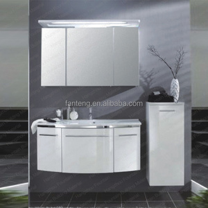 New arrival modern wood bathroom cabinet pvc wall cabinet with mirror