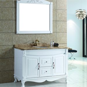 European Style Bathroom Vanity Cabinet Classic Home Used Wood Furniture