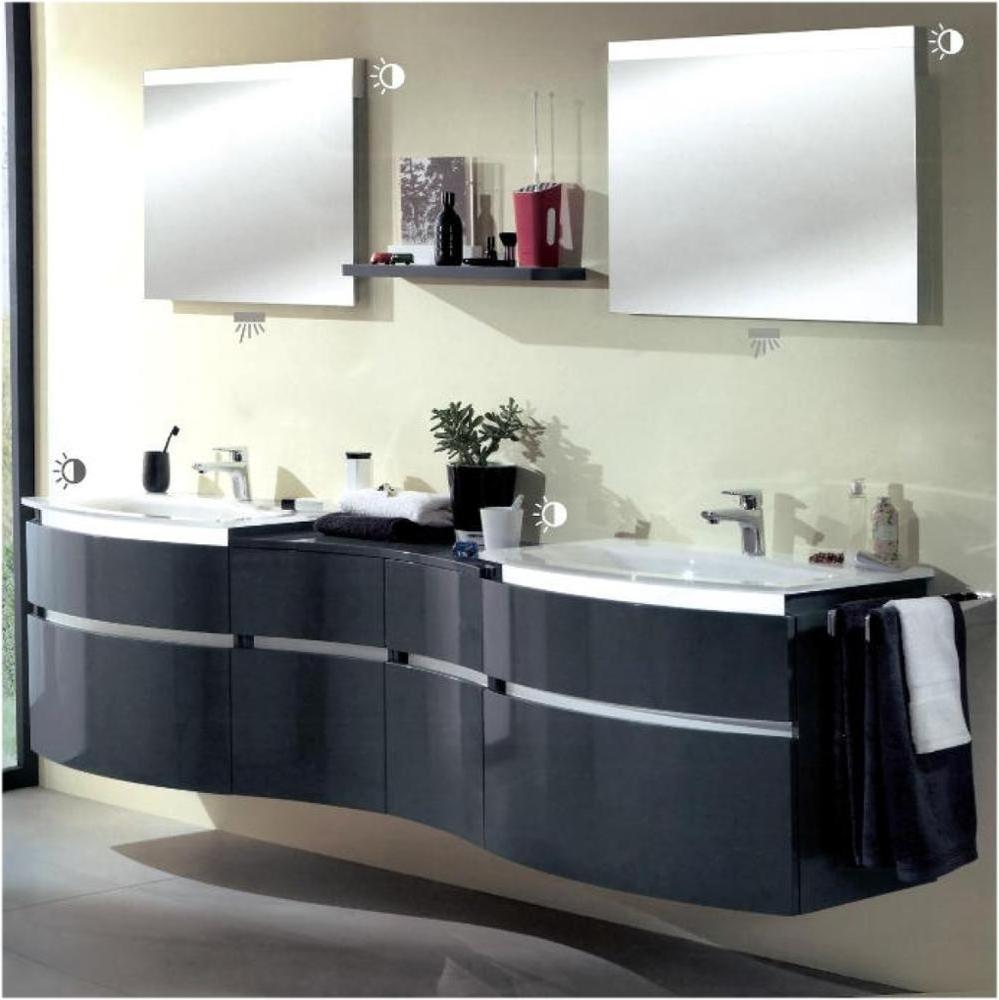 Black bathroom vanity cabinet