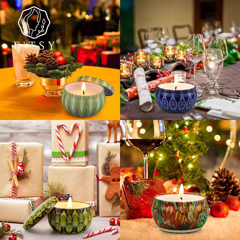 Luxury Design Different Shapes & Flavors Scented Tin Candles Non Toxic Scented Candles