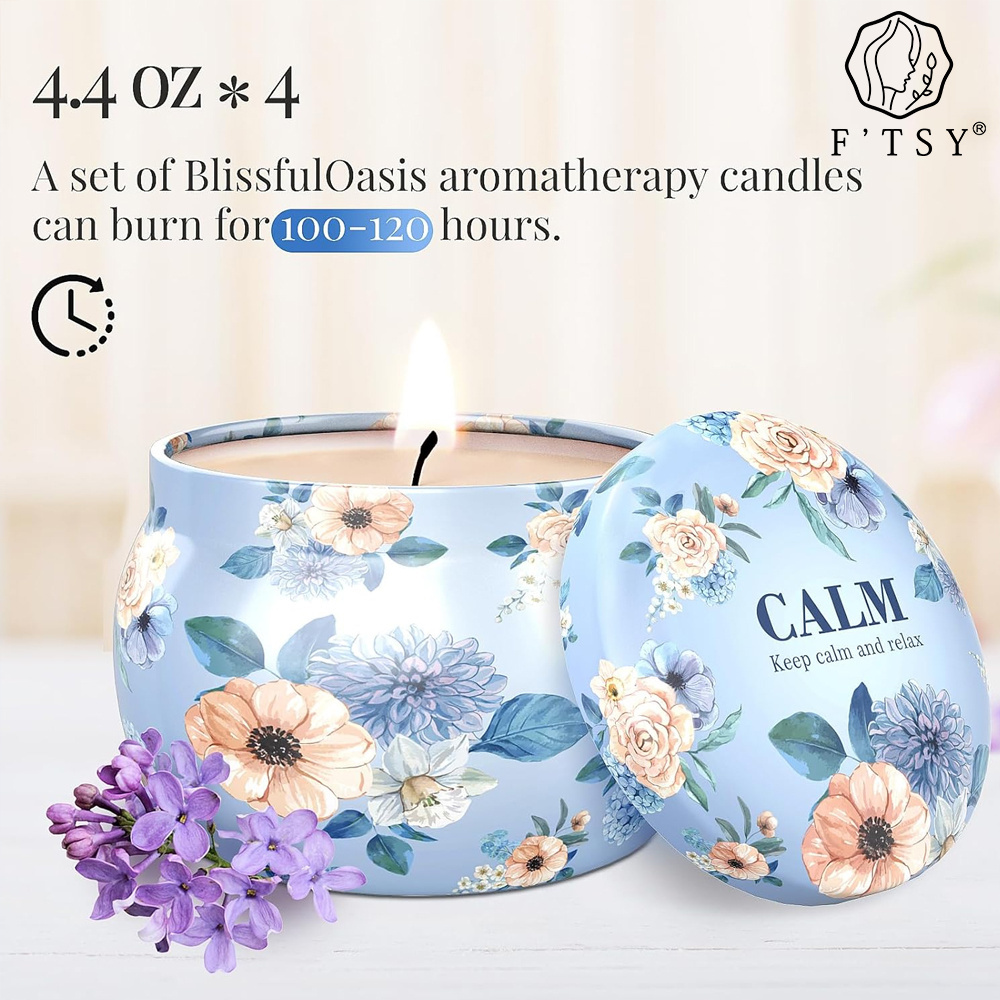 Long Lasting Scented Candles Air Refreshers Tin Candles Soy Wax Scented Candles Set