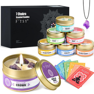 Relaxing Luxury Home  Chakra Candles Aroma Healing Scented Candles Chakra Candles