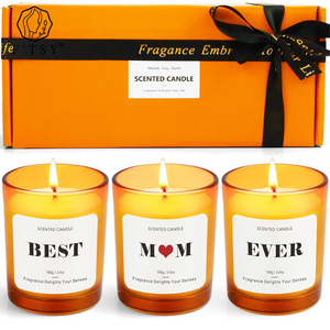 Custom Best Mom Ever Candles Mothers Day Gifts Set Aromatic Soy Wax Scented Candle Gift Set