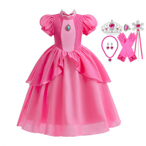 Halloween Costume Role Play Movie Cartoon Dress Cosplay Princess Super Pink Costumes