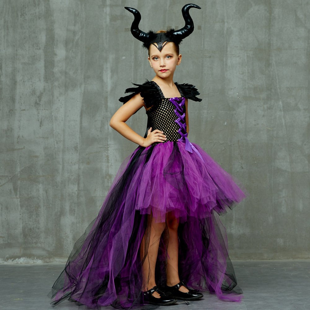 Kids Halloween Cosplay Witches Devil Costumes For Dress Up theme Party